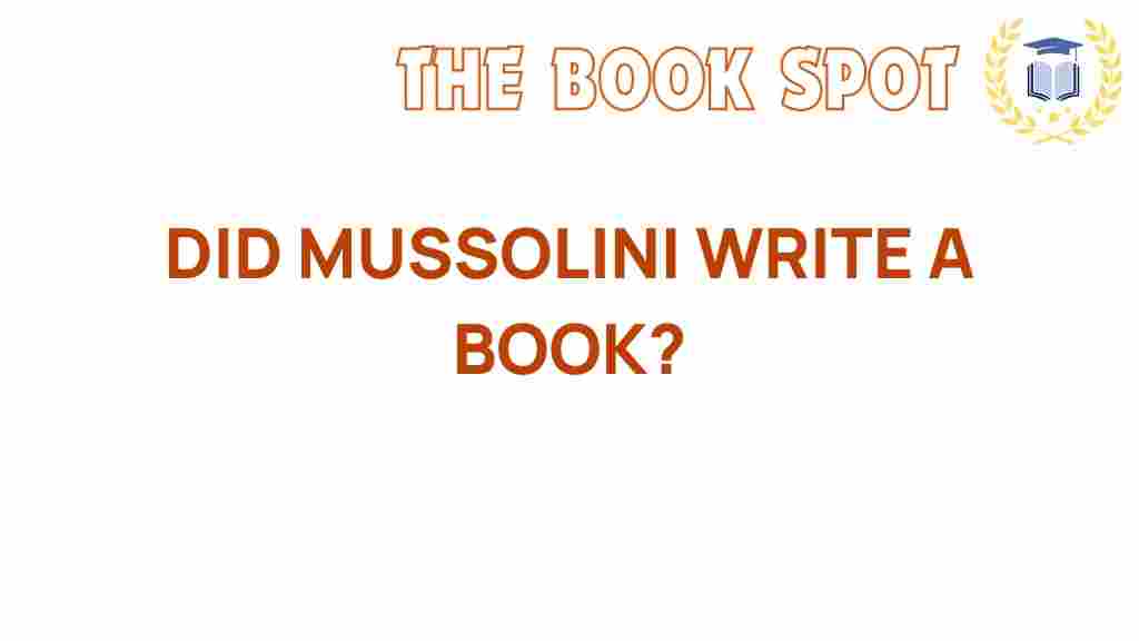did-mussolini-write-a-book