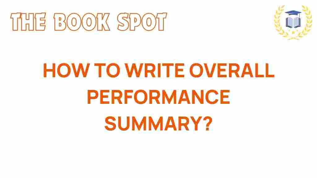 performance-summary-writing-tips