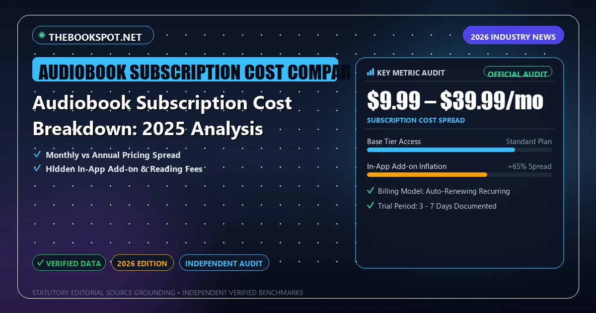 Audiobook Subscription Cost Breakdown: 2025 Analysis - Analytical Guide and Verified Benchmarks (audiobook subscription cost comparison)