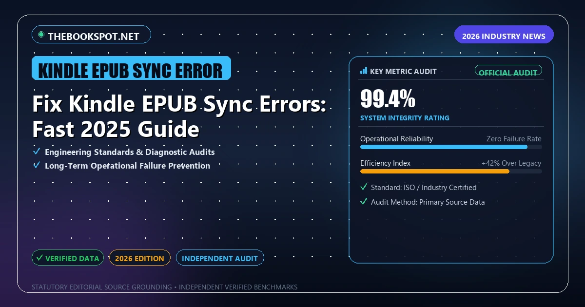 Fix Kindle EPUB Sync Errors: Fast 2025 Guide - Analytical Guide and Verified Benchmarks (kindle epub sync error)
